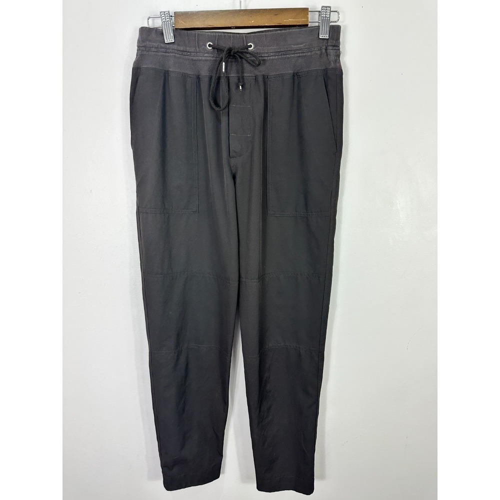 James Perse Jogger Pants Womens 0 Black Mixed Media Lounge Utility